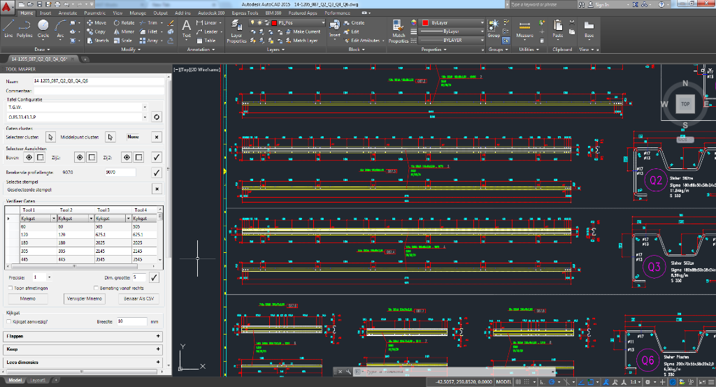 Steel Profile Tool Mapping